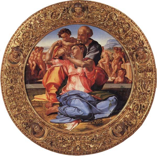Michelangelo Buonarroti The Holy Family with the Young St.John the Baptist Germany oil painting art